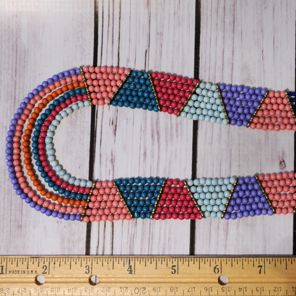 vintage multi color beaded necklace hot style!